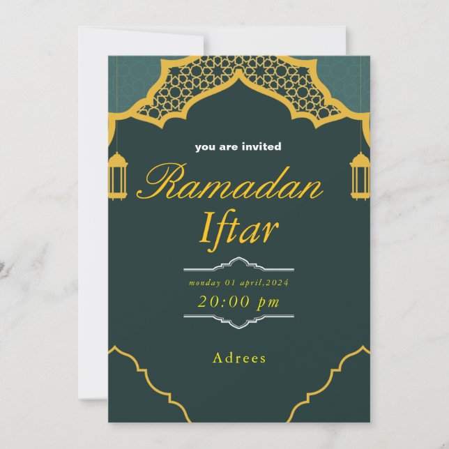 Ramadan Iftar Invitation ,Iftar invitation Ramadan (Front)