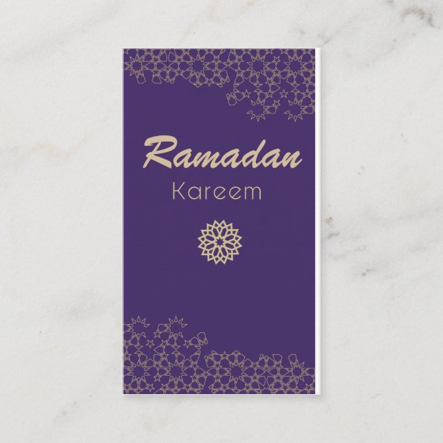 Ramadan Kareem  Calling Card (Front)