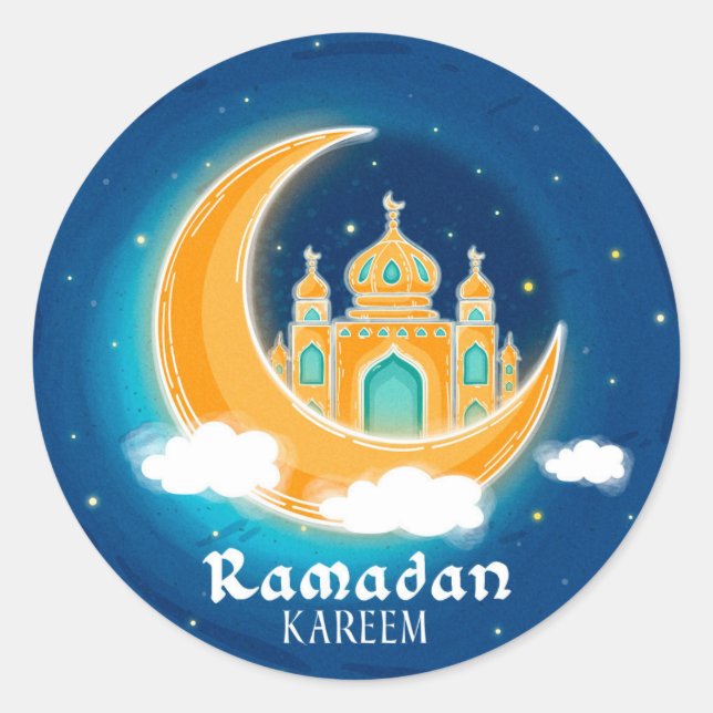 Ramadan Kareem Classic Round Sticker (Front)