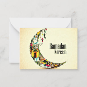 Ramadan Kareem Crescent  Card