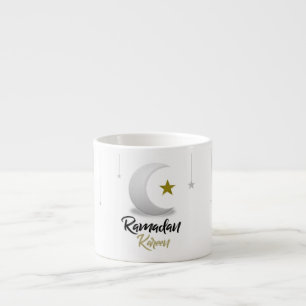 Ramadan Kareem Crescent Design - Islamic Mubarak Espresso Cup