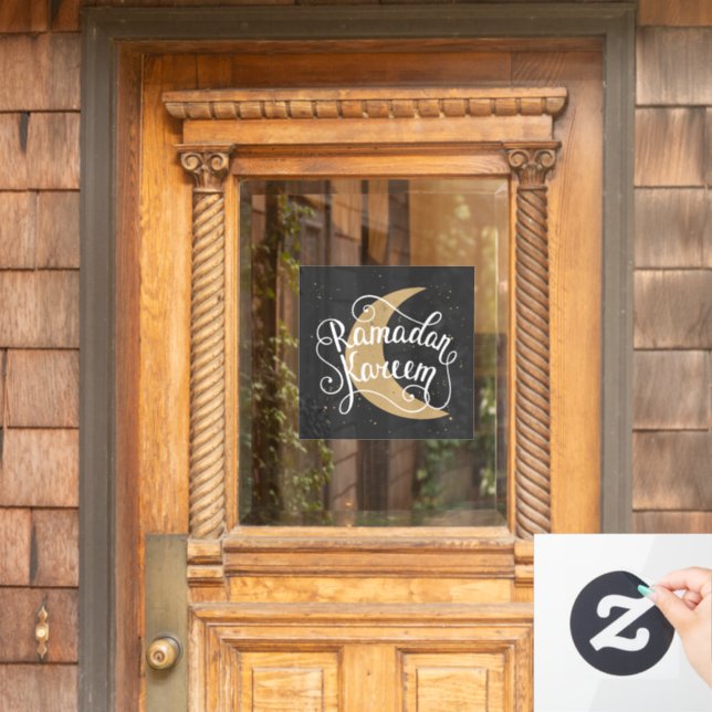 Ramadan Kareem Cute Black White (Home Door)