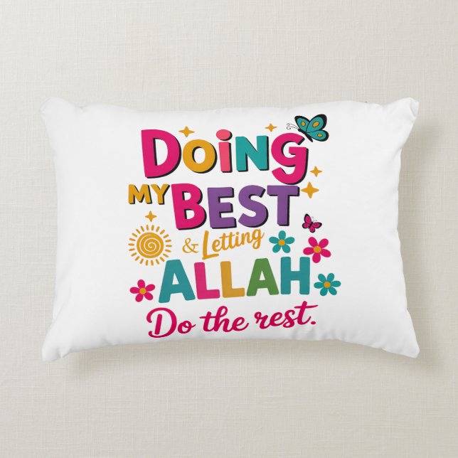 Ramadan Kareem & Eid Mubarak Islamic Accent Pillow (Front)