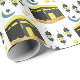 Ramadan Kareem Eid Mubarak Muslim Islamic Wrapping Paper