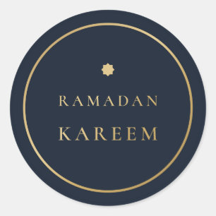 Ramadan Kareem Elegant Navy Gold Sticker