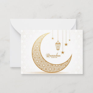 Ramadan Kareem Gold Crescent    Card