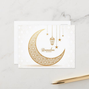 Ramadan Kareem Gold Crescent      Postcard