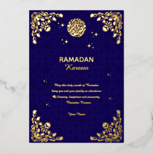 Ramadan Kareem Gold Foil Islamic Invitation