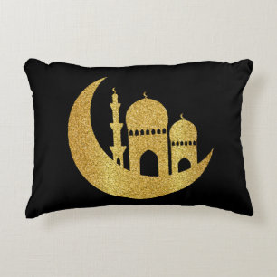  Ramadan Kareem Golden Helal  Decorative Cushion