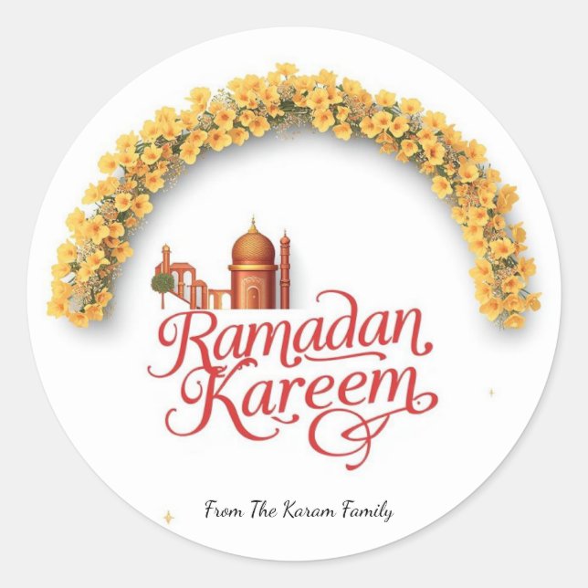 Ramadan Kareem holiday  Classic Round Sticker (Front)