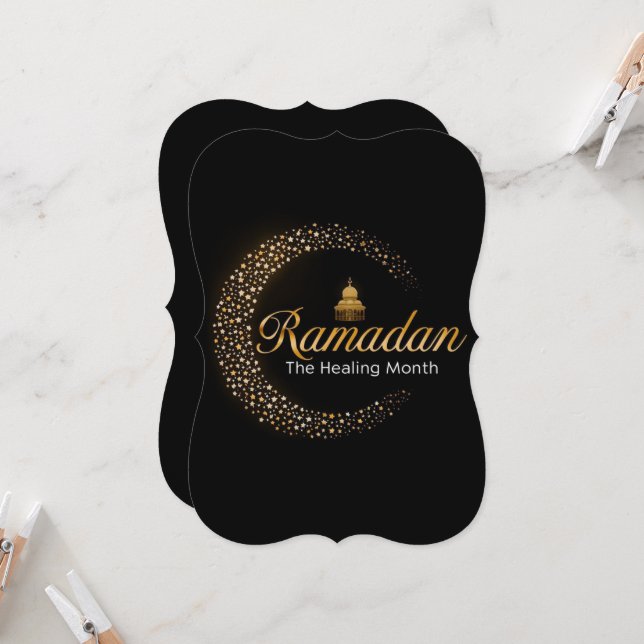 Ramadan Kareem holiday Personalised Card (Front/Back In Situ)