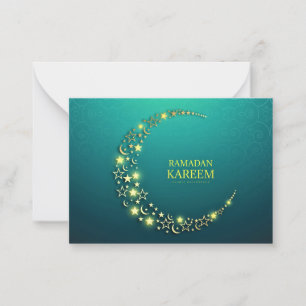 Ramadan Kareem Islamic Gold Crescent      Card
