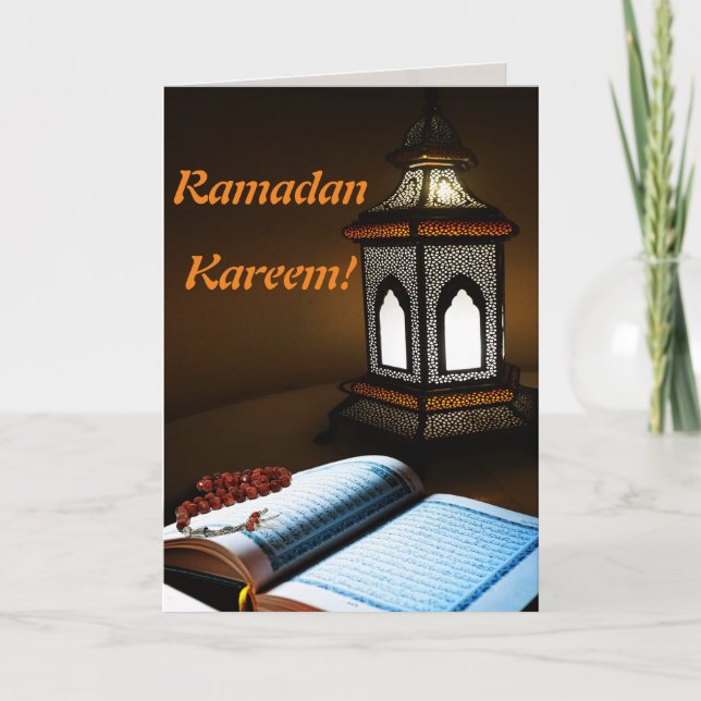 Ramadan Kareem Islamic Muslim Greeting Card (Front)