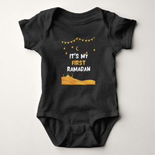 ramadan kareem it is my first islam for Muslim Baby Bodysuit