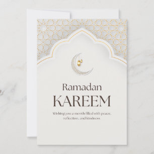 Ramadan Kareem Lantern & Crescent Art Holiday Card