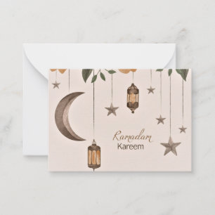 Ramadan Kareem moon and stars Card