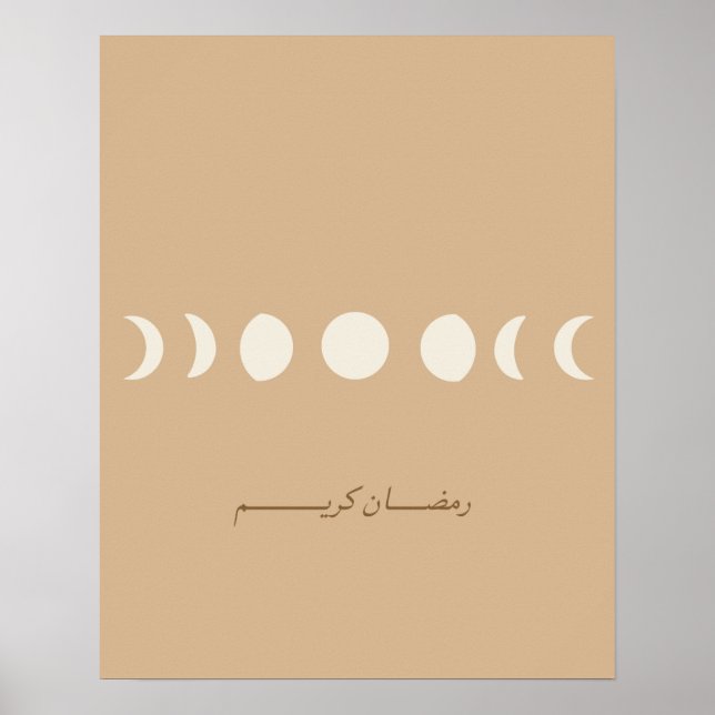 Ramadan Kareem Moon Phases Poster (Front)
