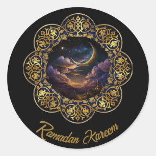 RAMADAN KAREEM MUBARAK 2024 EID MUBARAK CLASSIC ROUND STICKER