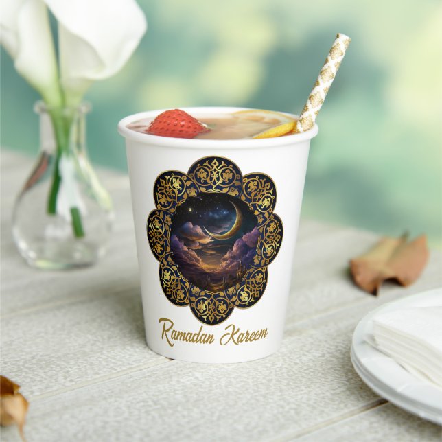 RAMADAN KAREEM MUBARAK 2024 EID MUBARAK  PAPER CUPS (Insitu)