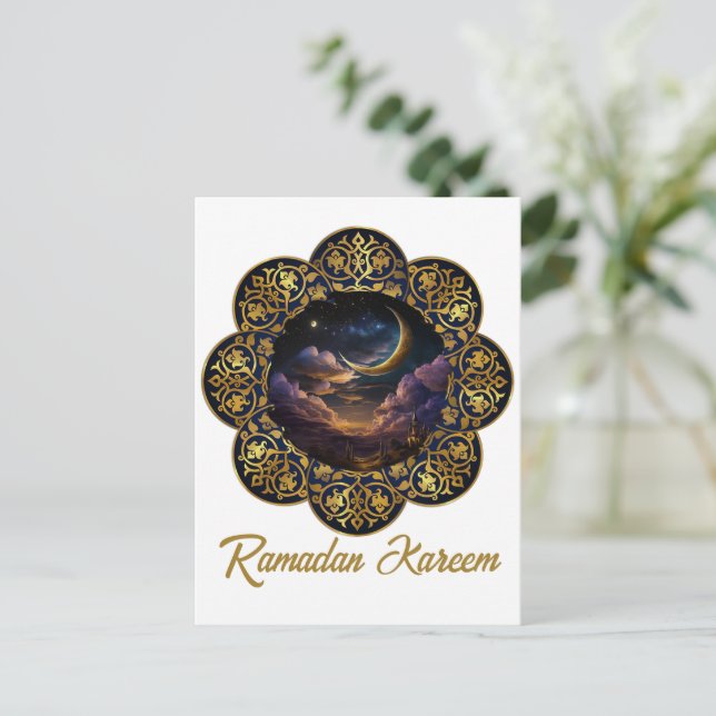 RAMADAN KAREEM MUBARAK 2024 EID MUBARAK  POSTCARD (Standing Front)