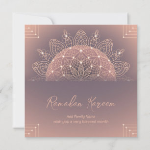 Ramadan Kareem Mubarak Elegant Mandala Holiday Card