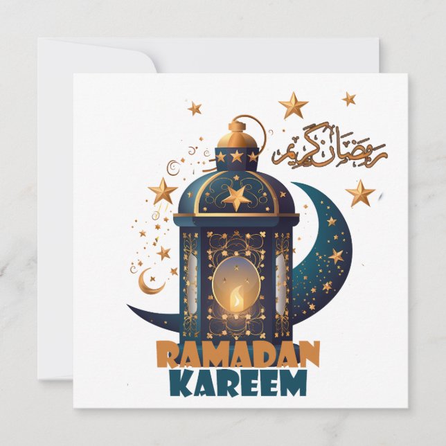 Ramadan Kareem Mubarak Lantern ramadan 2024  Invitation (Front)