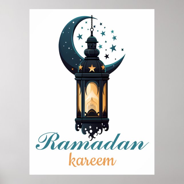 Ramadan Kareem Mubarak Lantern ramadan 2024 Poster (Front)