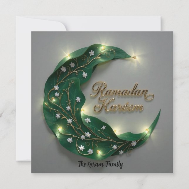 Ramadan Kareem  personalised Elegant Card (Front)