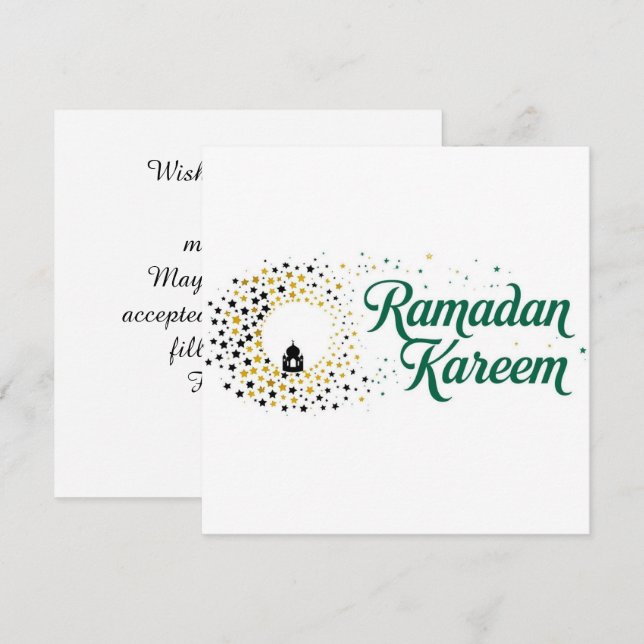 Ramadan Kareem Personalised Holiday  Card (Front/Back)