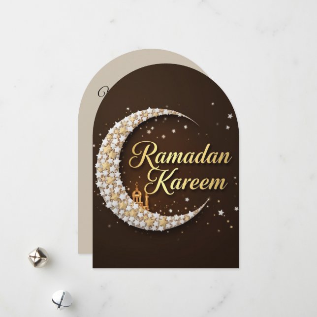 Ramadan Kareem Personalised Holiday  Card (Front/Back In Situ)
