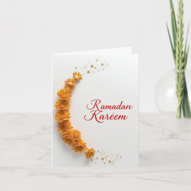 Ramadan Kareem Personalised Holiday Modern  Card (Front)