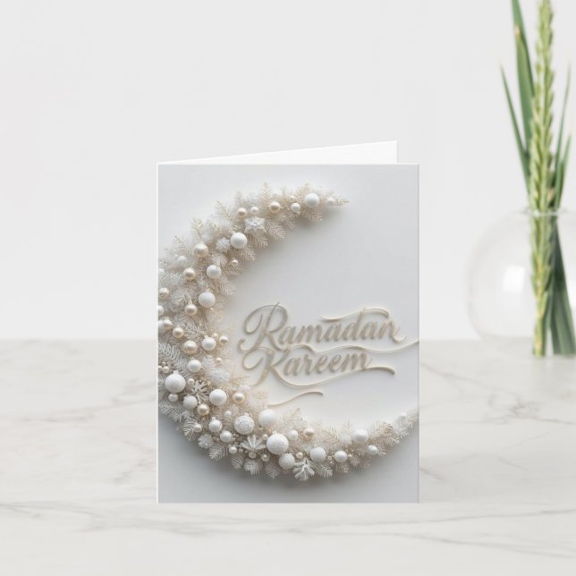 Ramadan Kareem Personalised  Modern Holiday  Card (Front)