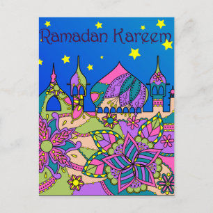 Ramadan Kareem postcard colourful