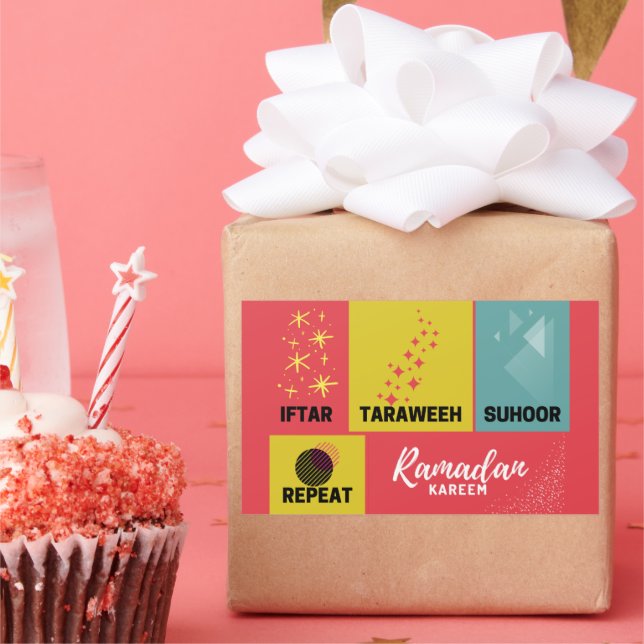 Ramadan Kareem Rectangular Sticker (Party)