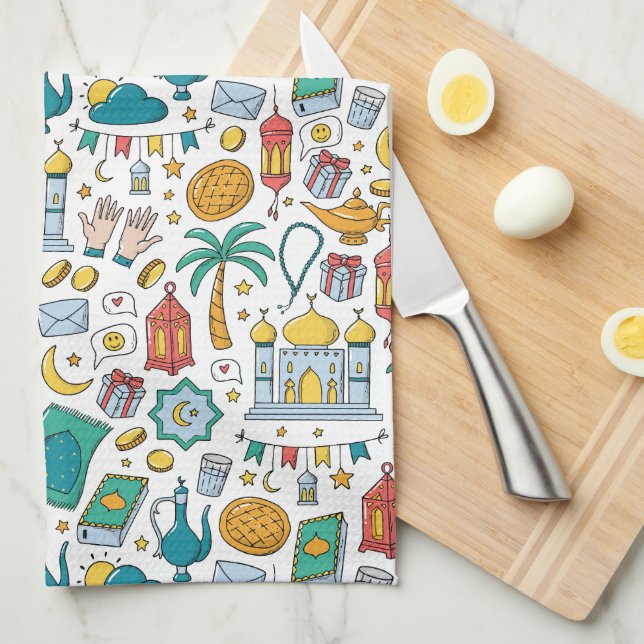 Ramadan Kareem  Tea Towel (Quarter Fold)
