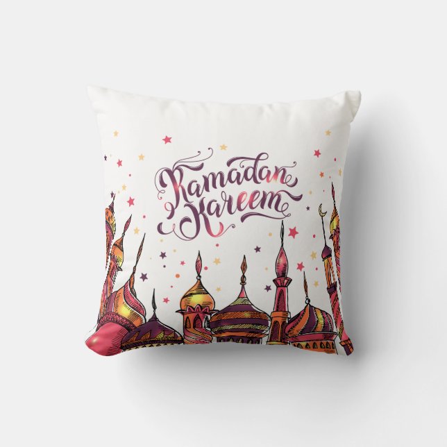 Ramadan Kareem Throw Pillow - Home Decoration (Front)