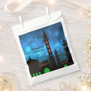 Ramadan Kareem Typography Islamic Crescent Text Favour Bag
