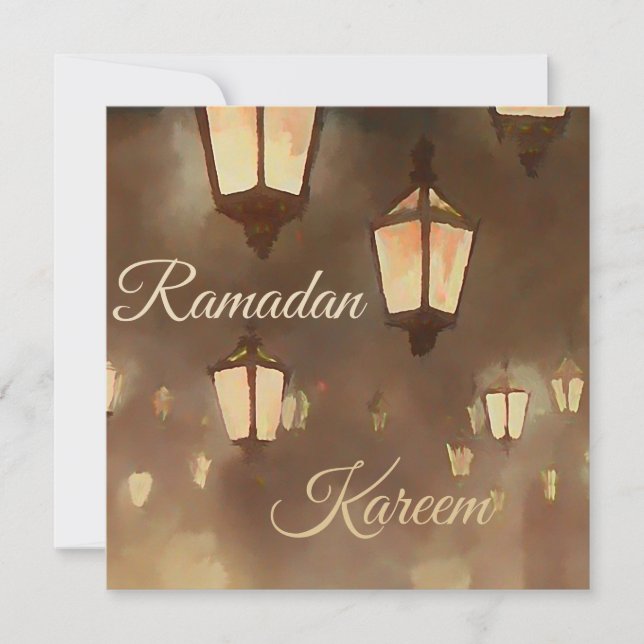 Ramadan  Lamps  - Flat Card (Front)