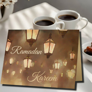 Ramadan lamps - painting card