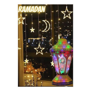 Ramadan lantern.  photo print