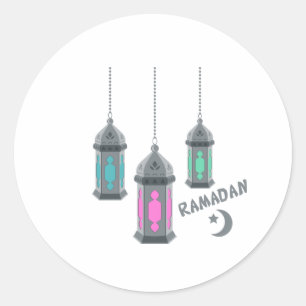 Ramadan Lanterns Classic Round Sticker