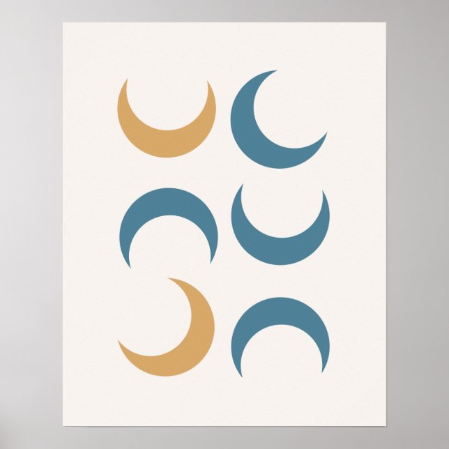 Ramadan Modern Crescent Moon Shape Poster (Front)