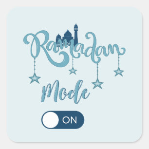 RAMADAN MOOD ON Pillows Square Sticker