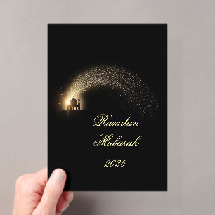 Ramadan Mubarak 2026 personalised Elegant Card Acrylic Invitations