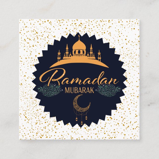 RAMADAN MUBARAK 2 SQUARE BUSINESS CARD (Front)