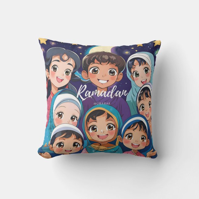 Ramadan Mubarak Anime Cushion (Front)