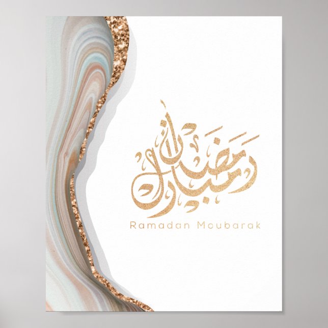 Ramadan mubarak arabic calligraphy poster (Front)
