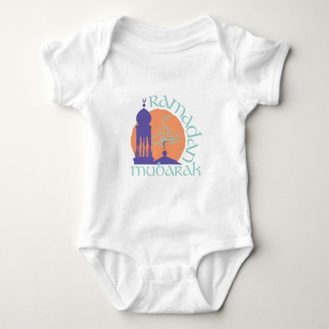 Ramadan Mubarak Baby Bodysuit (Front)