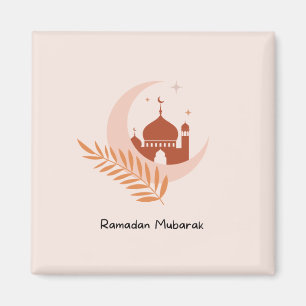 Ramadan Mubarak Boho Moon & Mosque  Magnet