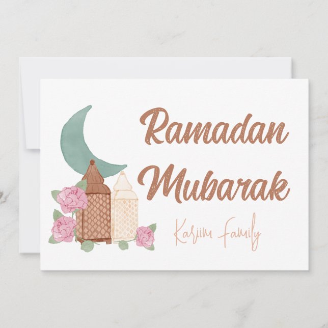 Ramadan Mubarak Decoration Custom Home decor name Invitation (Front)